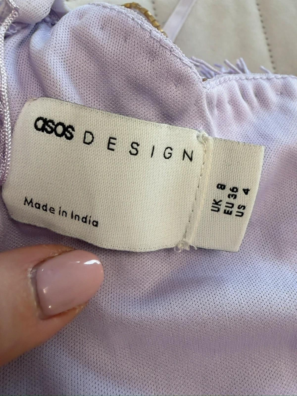 ASOS Lilac Fringe Embellished Festival Shorts 8