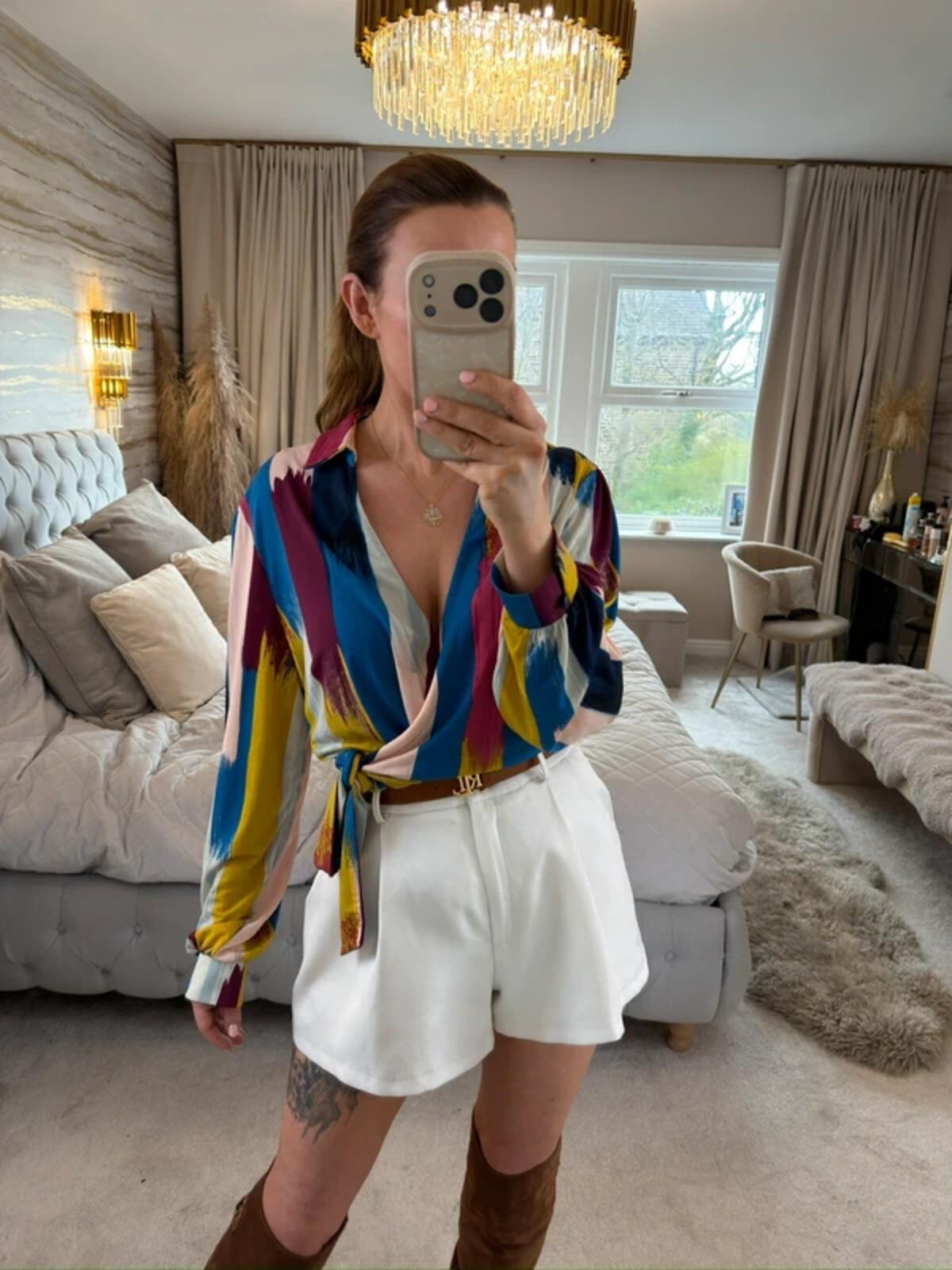 Monsoon Multicoloured Tie Side Blouse 16