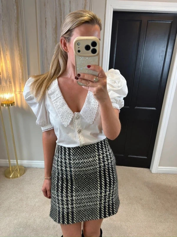 Karen Millen Wool Mini Skirt 6/8