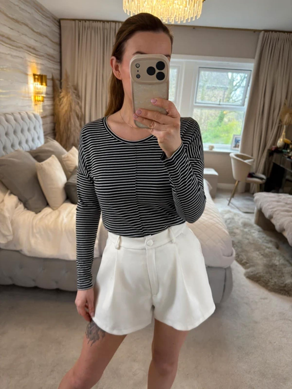 Boden Black & White Stripe Jersey Top 10