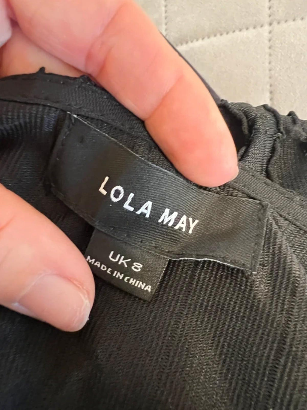 Lola May Black Tie Front Blouse 8