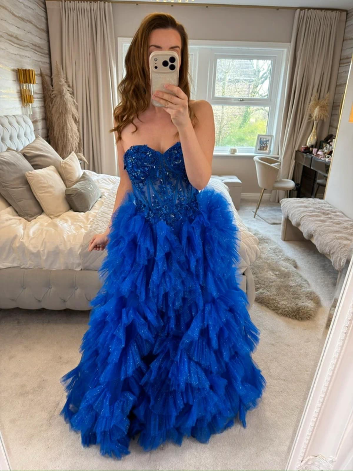 Angel Forever Cobalt Blue Embellished Dress 6-8