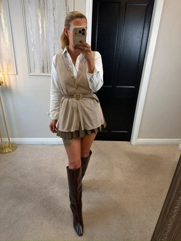 River Island Brown & Gold Belt Small