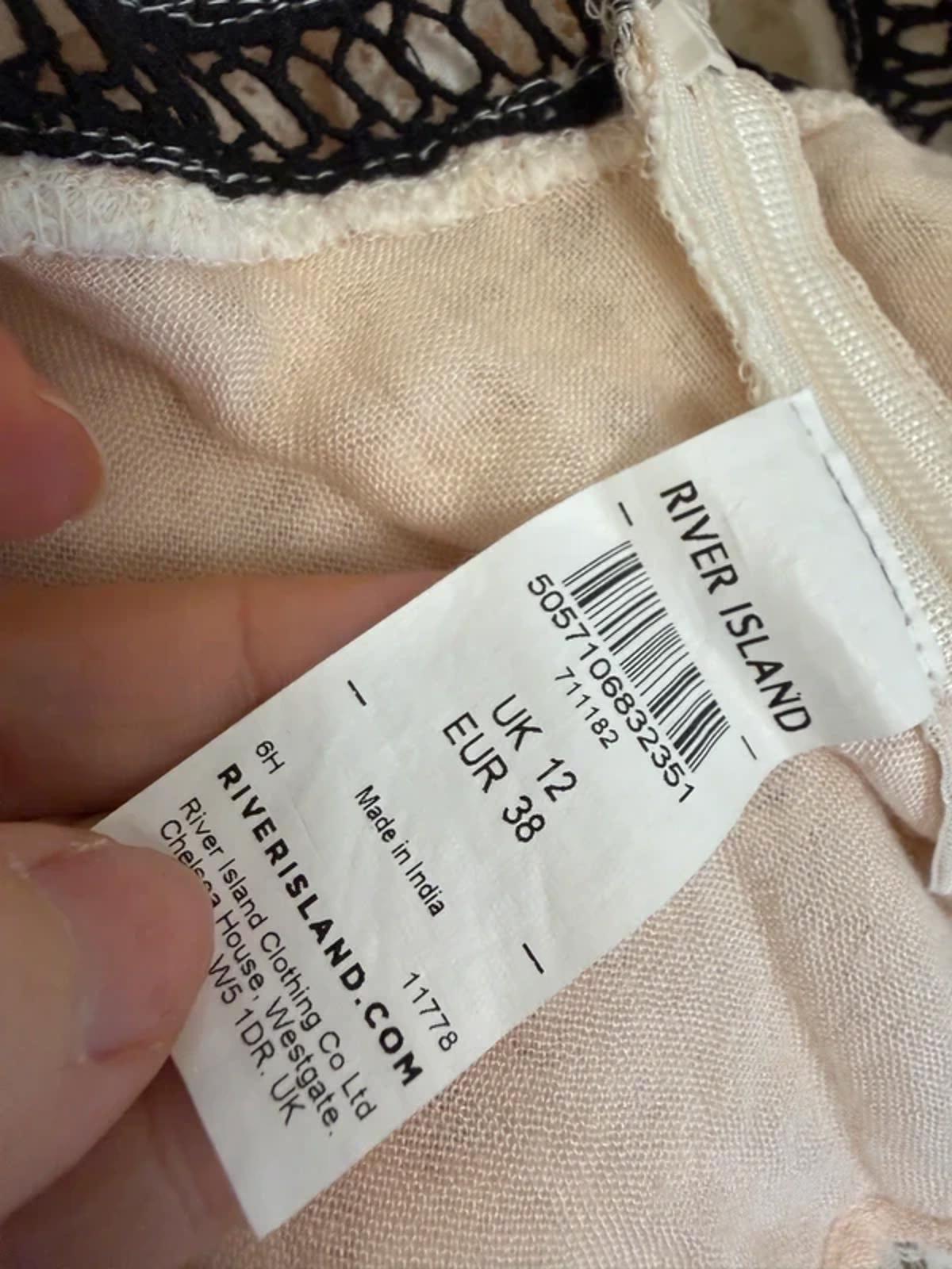 River Island Cream & Black Boho Blouse 12