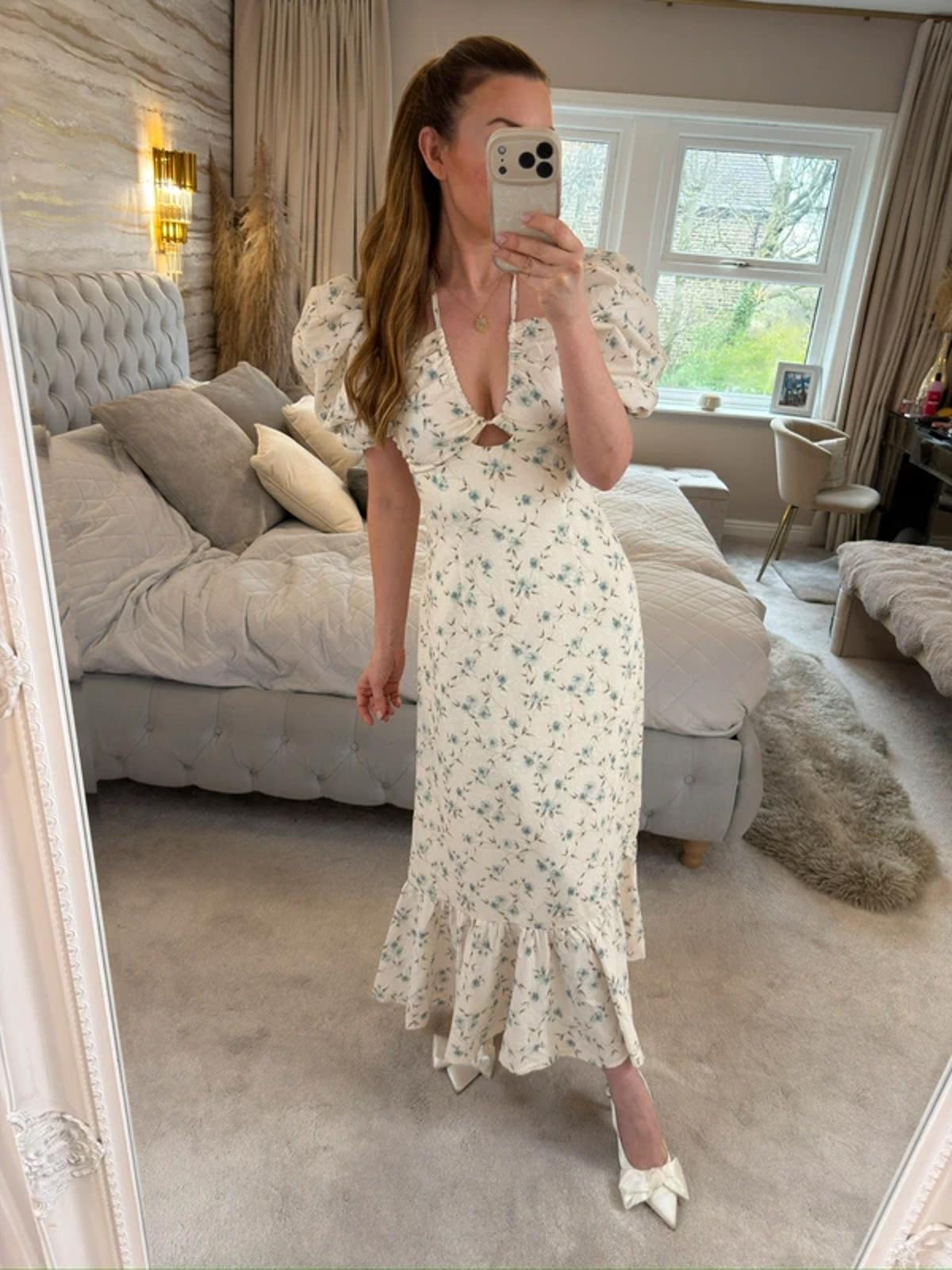 Anne Louise Boutique Cream Meadow Dress 8