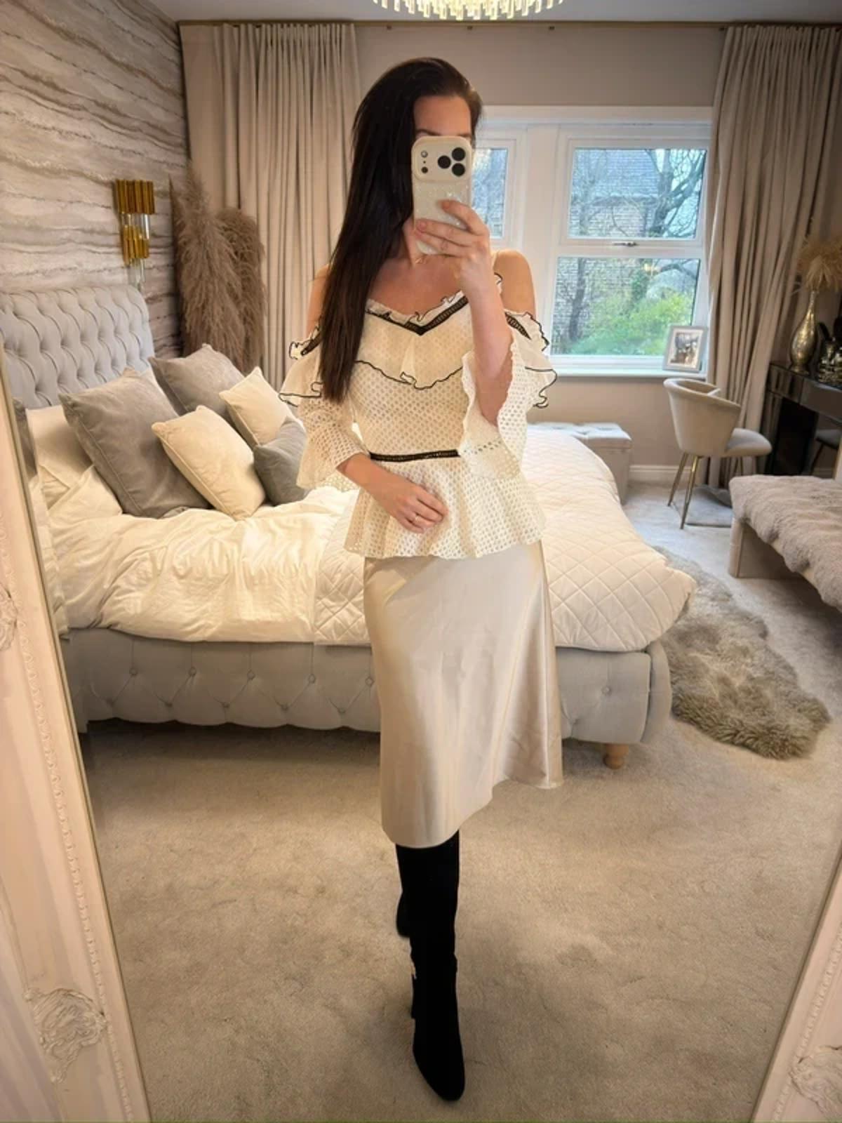 River Island Cream & Black Boho Blouse 12