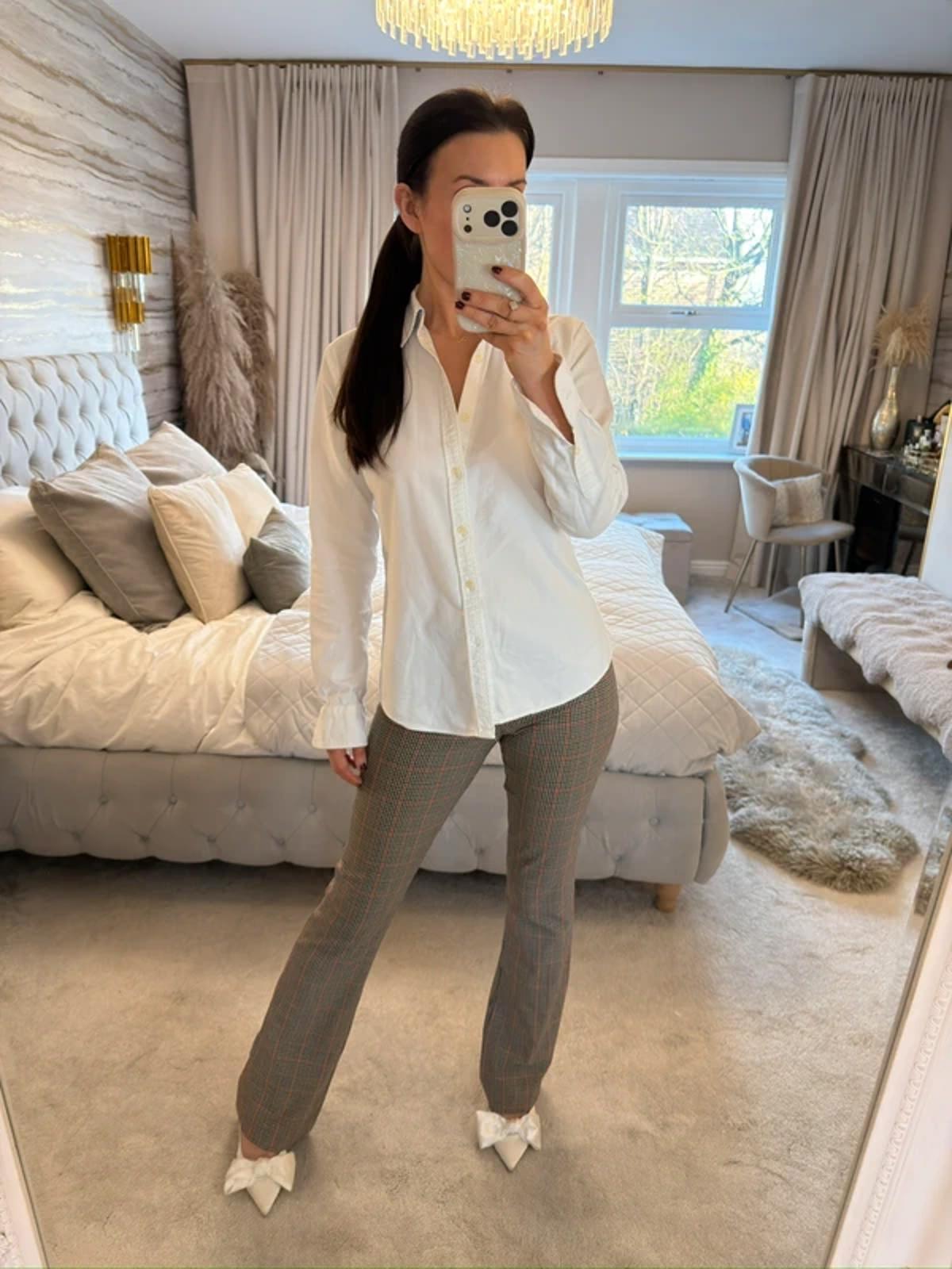 Karen Millen Check Flared Trousers