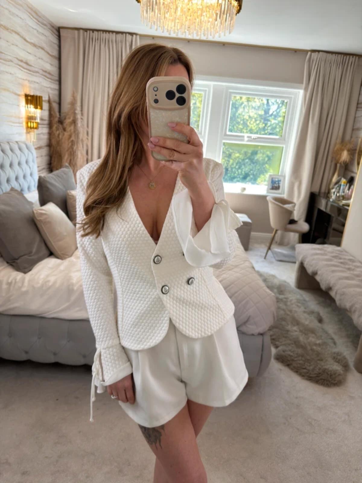 BNWT Joseph Ribkoff Off White Textured Blazer 12