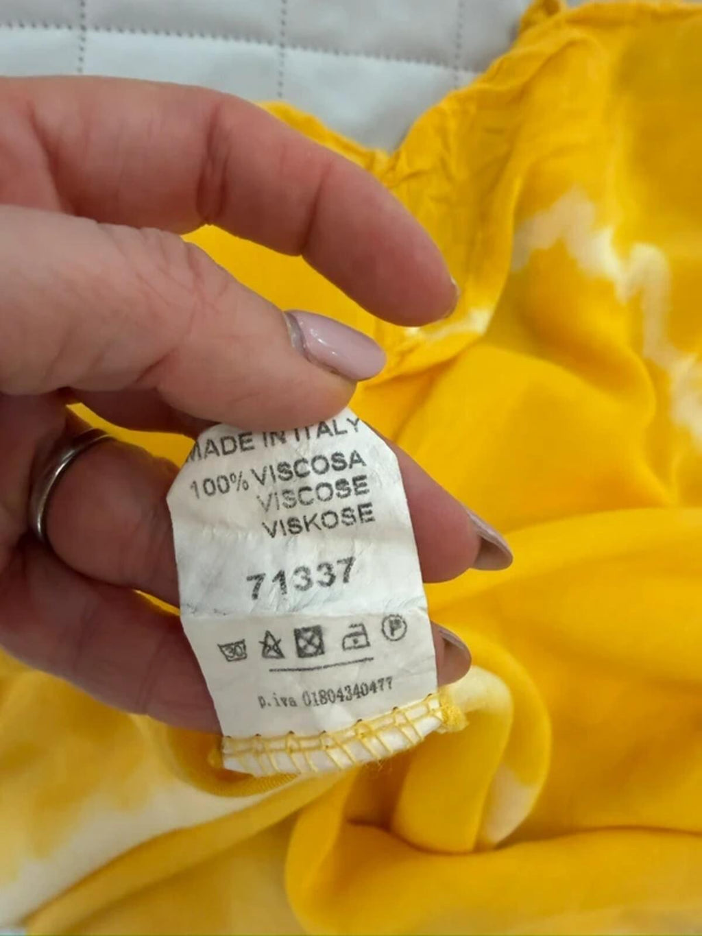 Boutique Yellow Tie Dye Dip Hem Dress One Size