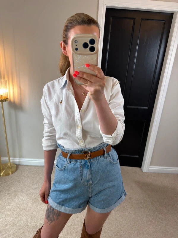 River Island Denim Paperbag Shorts 8