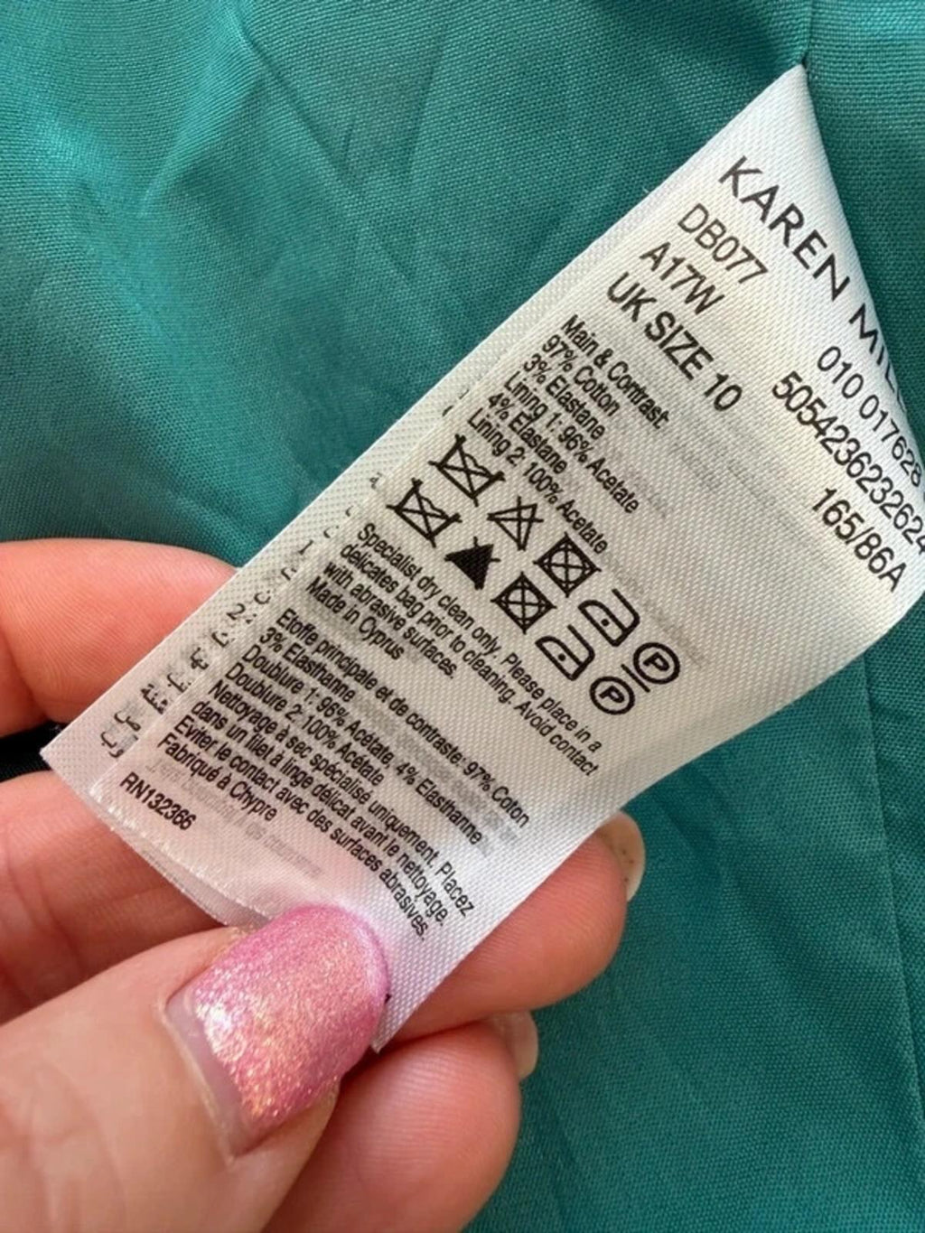 Karen Millen Teal Floral Dress 10
