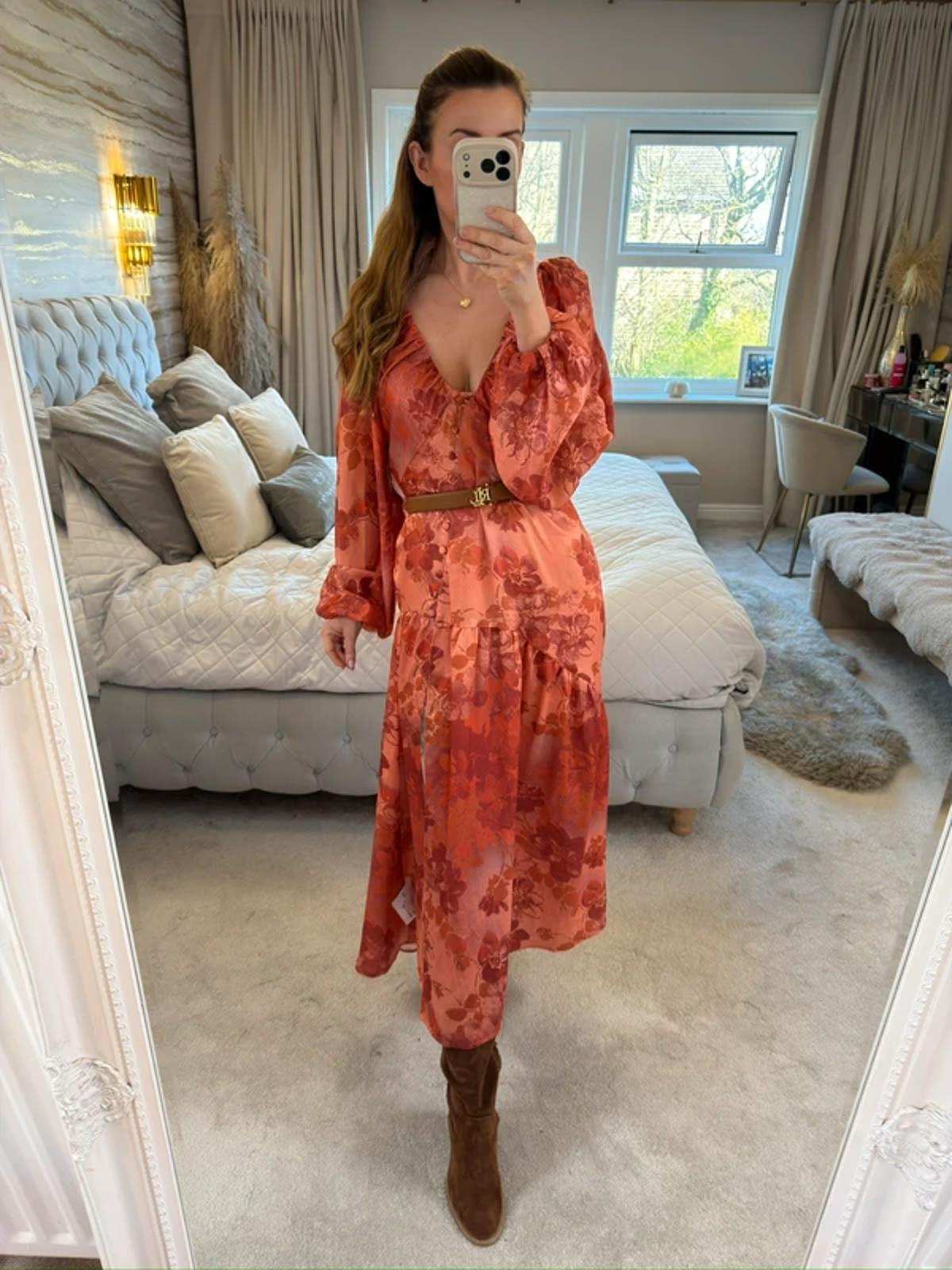 BNWT Asos Boho Satin Open Back Midi 10