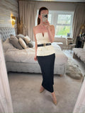 Zara Cream Strapless Top Small