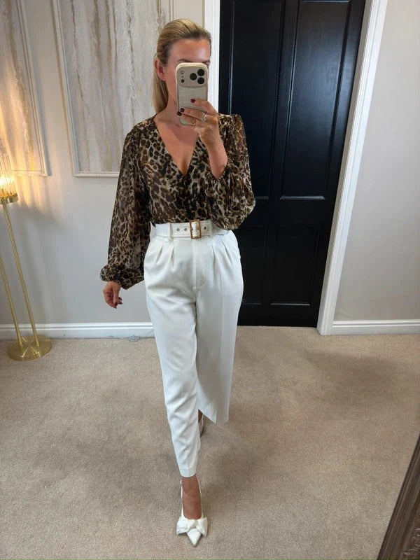 Sonder Studio Animal Print Blouse 12