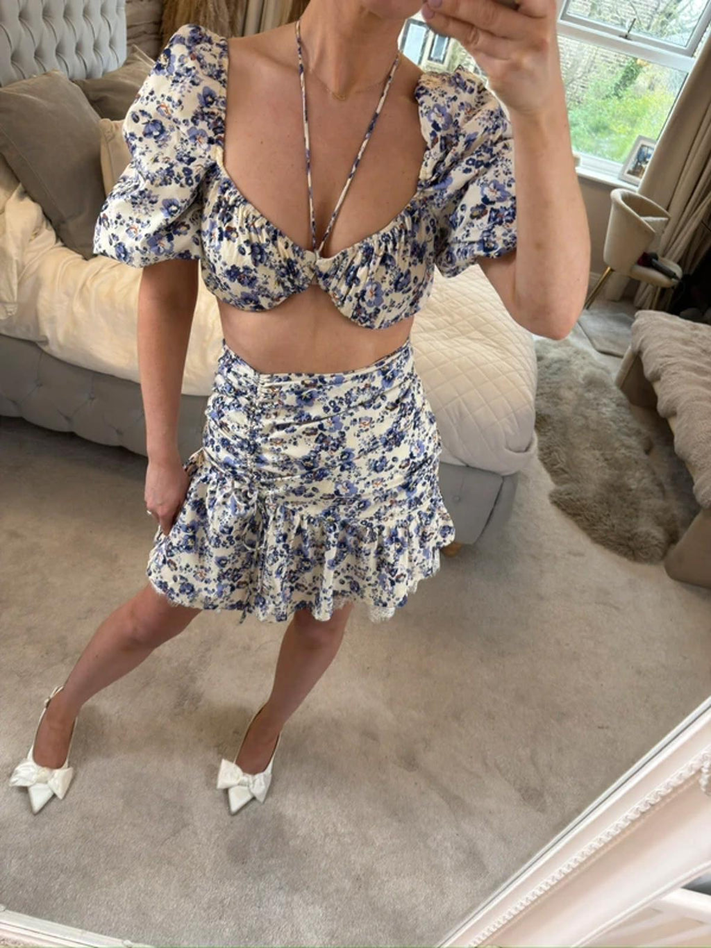 Missguided Purple & White Skirt Co Ord Set 8