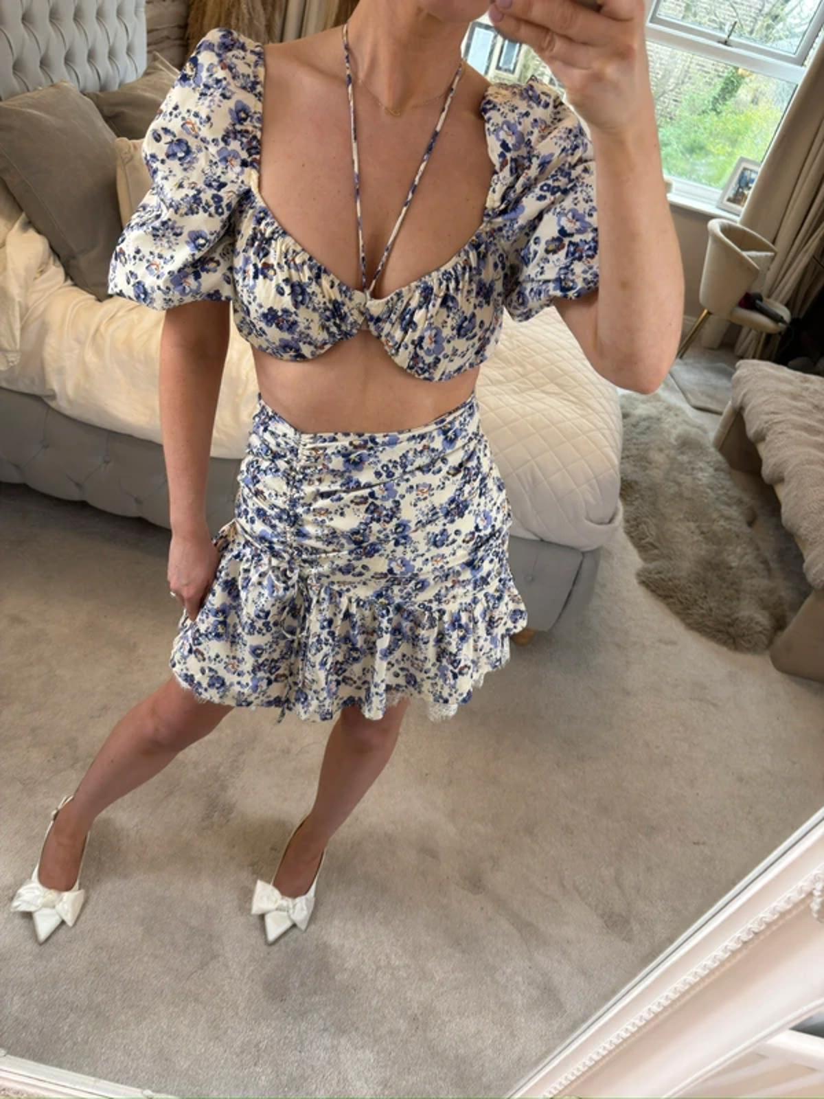 Missguided Purple & White Skirt Co Ord Set 8