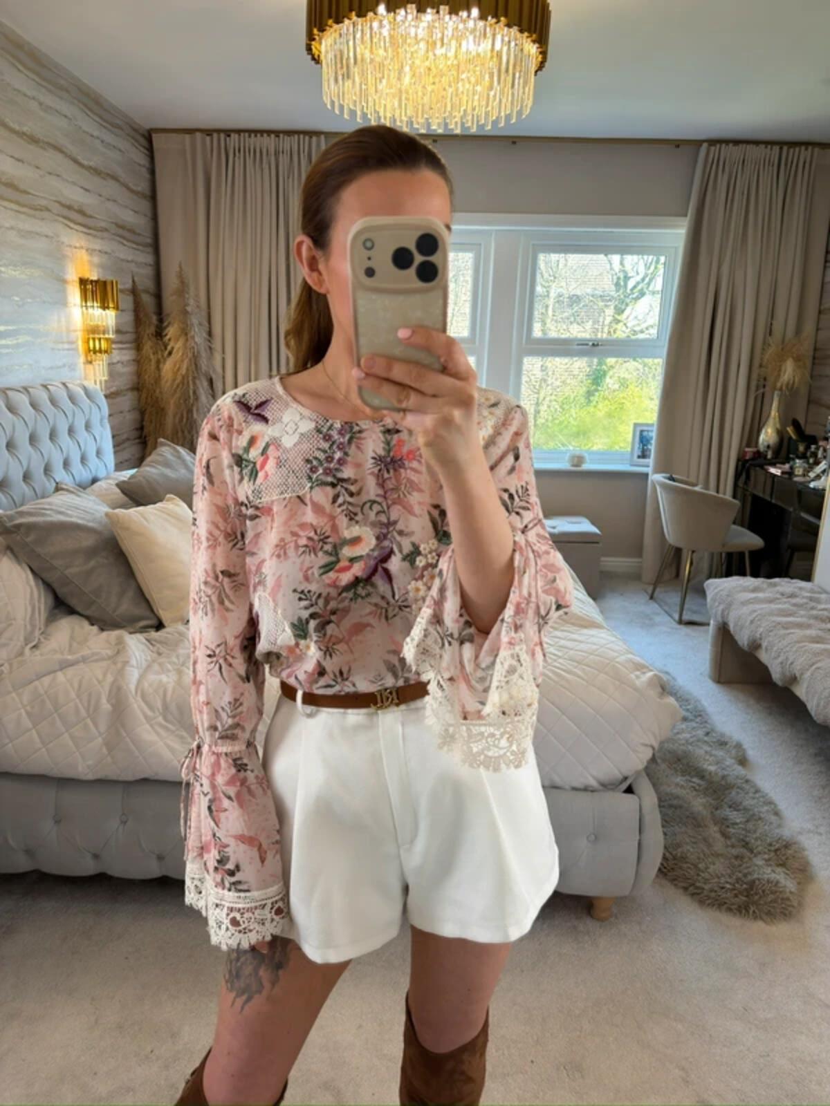 Per Una Pink Lace Boho Blouse 12