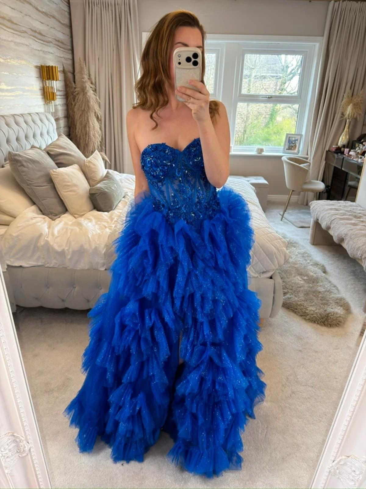 Angel Forever Cobalt Blue Embellished Dress 6-8