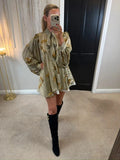NB Avenue Animal Print Pussybow Blouse Tunic One Size