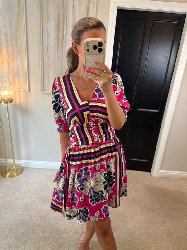 Next Multicoloured Floral Mini Dress 8
