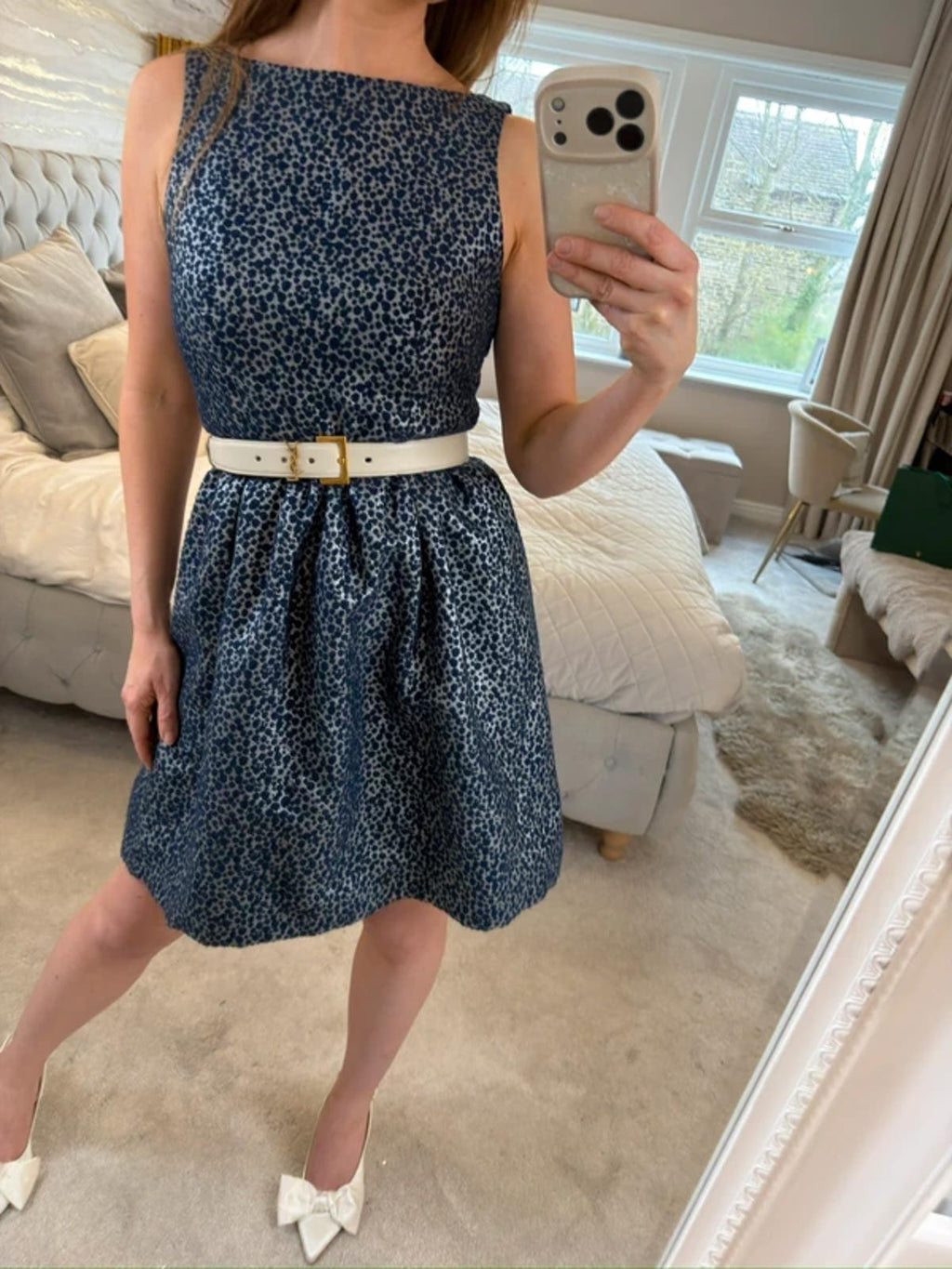 BNWT Alice + Olivia Navy & Silver Mini Dress 8