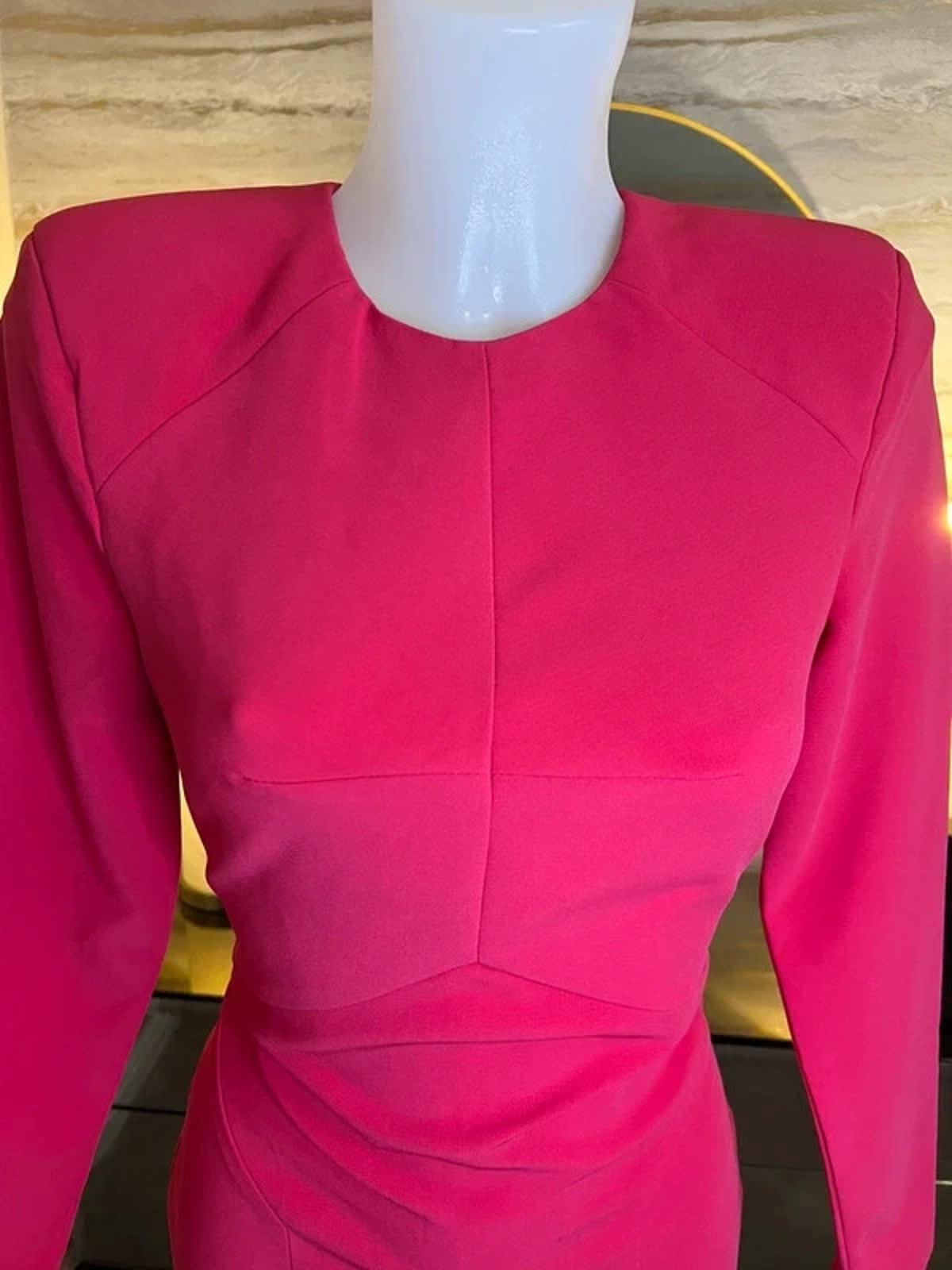 AQ / AQ Pink Open Back Midi Dress 8