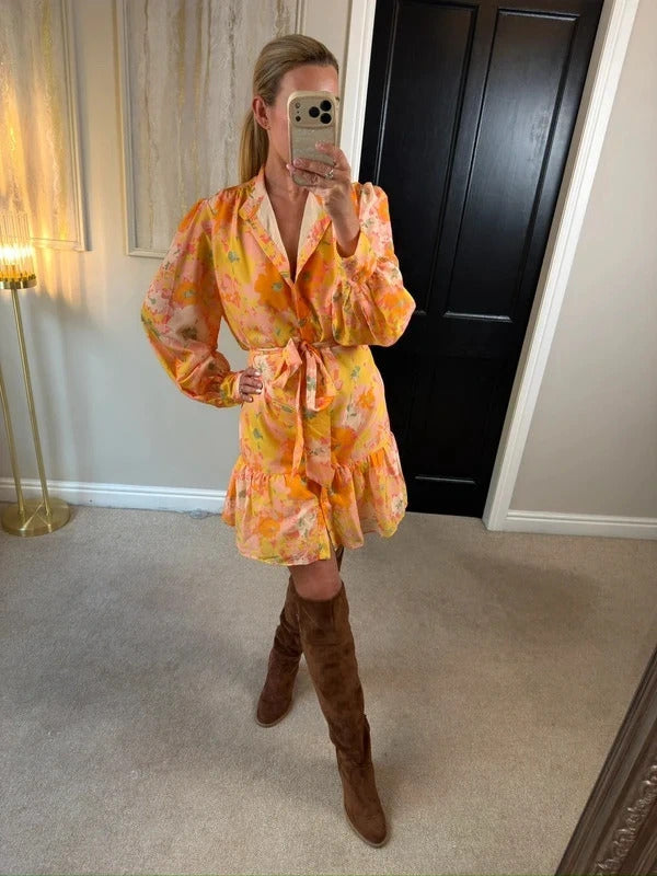 Oasis Multicoloured Floral Belted Shirt Dress 18
