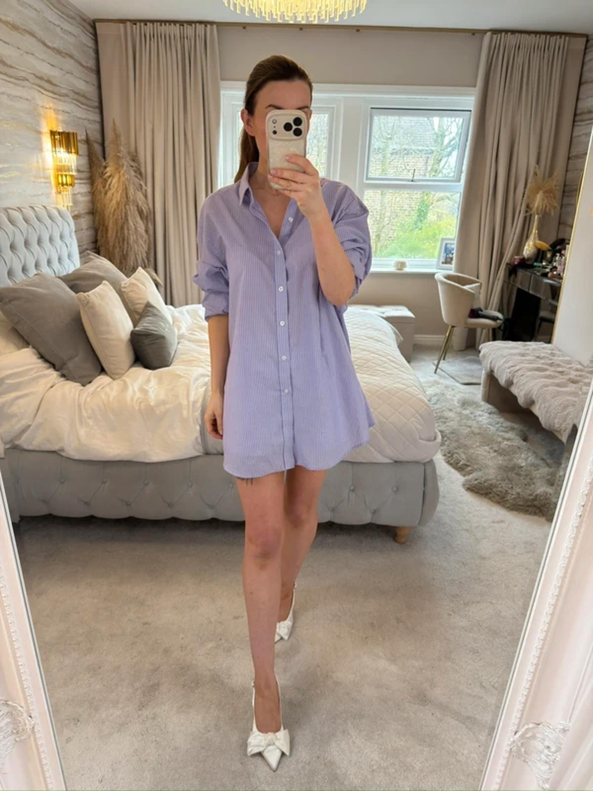 F&F Purple & White Stripe Shirt 18
