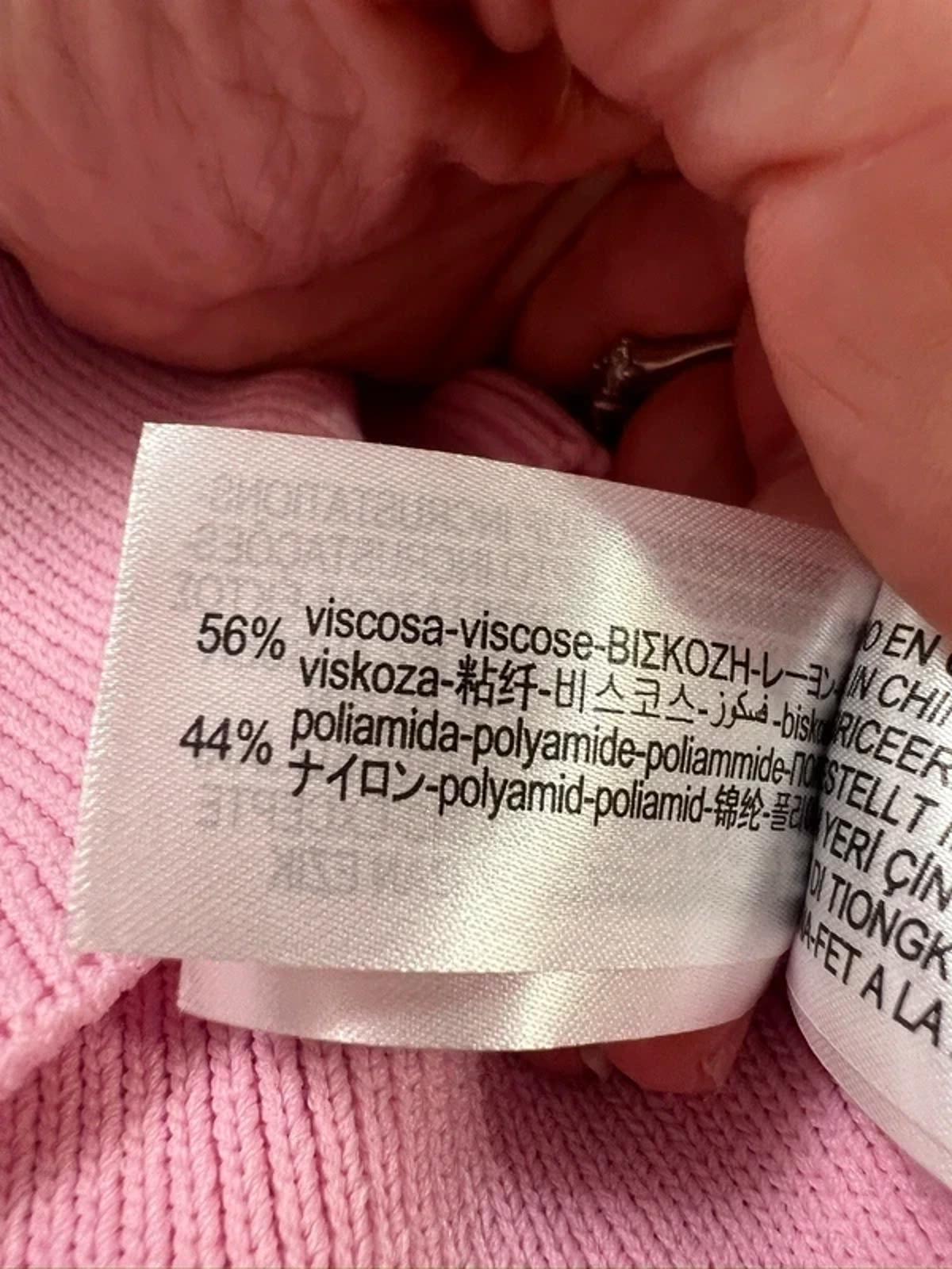 Zara Pink Knitted Embellished Mini Dress Small